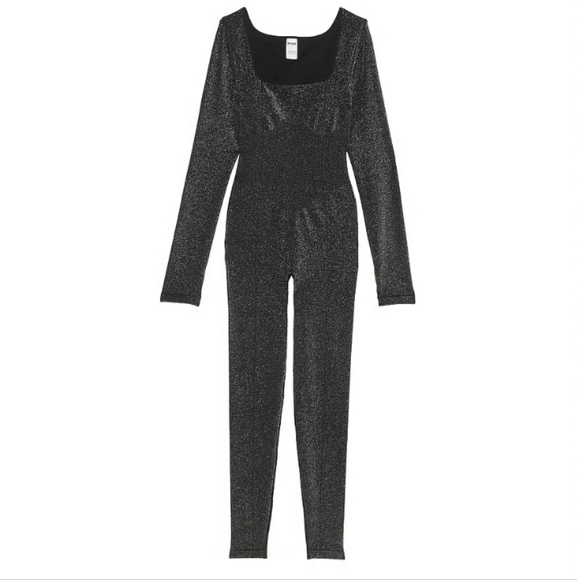 PINK Victoria's Secret Black Glitter Jumpsuit - Picture 2 of 4